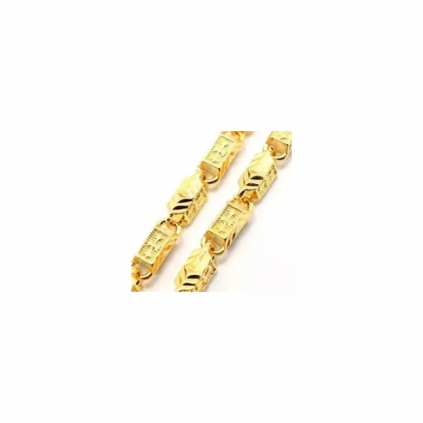 # 18k 24k 십자 화살 대나무목걸이+팔찌 4mm 남자금목걸이 도금